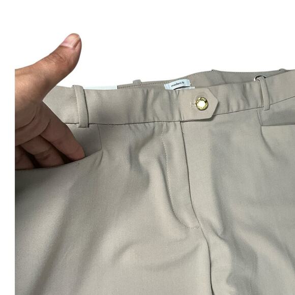 NWT Calvin Klein Modern Fit Suit Pants Size 8 Safari Khaki Trousers Gold Buttons - Picture 5 of 13